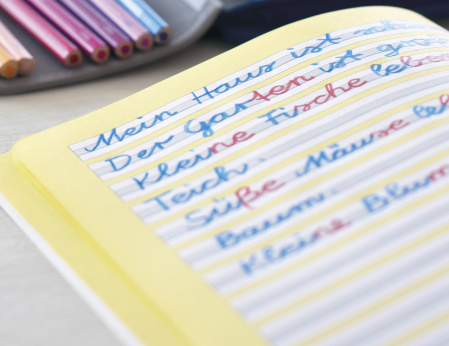 Creion Jumbo Grip bicolor rosu/albastru Faber-Castell [1]