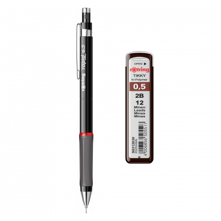 Creioane Mecanice - Creion Mecanic 0.5 Black Rapid Rotring + mina 0.5