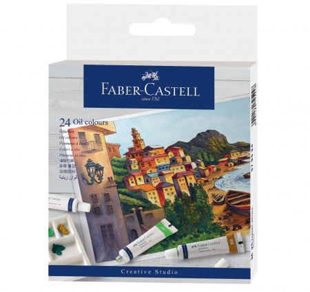 Acuarele, Culori acrilice, Tempera, Uleiuri - Culori Uleiuri 24 culori 20ml, Faber-Castell