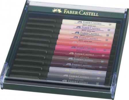 Cutie 12 Culori Pitt Artist Pen Tonurile Pielii Faber-Castell [0]