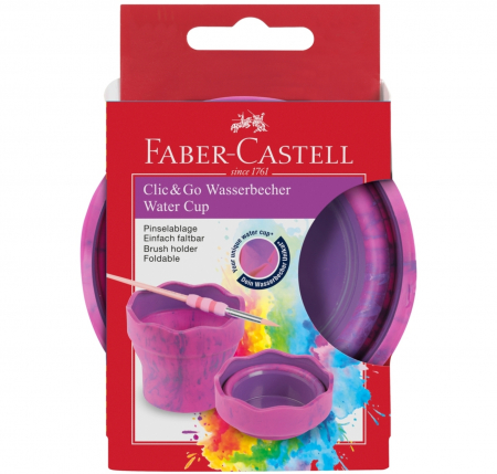 Cutie Apa Click&Go Unicorni Roz Marmorat, Faber-Castell [1]