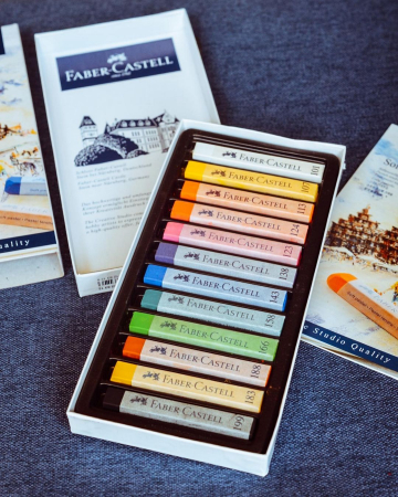 Cutie Creioane Pastel Soft 12 culori Faber-Castell [2]