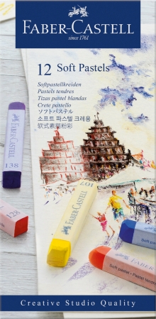 Pasteluri - Cutie Creioane Pastel Soft 12 culori Faber-Castell