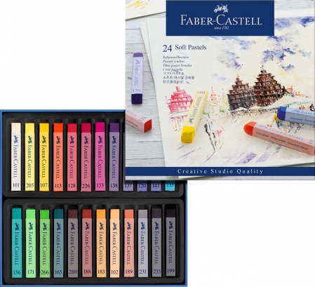 Cutie Creioane Pastel Soft 24 culori Faber-Castell [1]