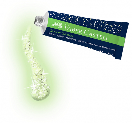 Glitter Glow in The Dark 2X12 ml Faber-Castell [1]