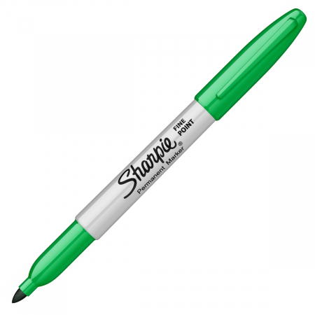 Fine point bullet - Green Marker Permanent Sharpie