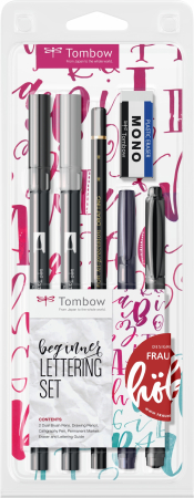 Markere Caligrafie - Set Caligrafie Incepatori - Set 6 Tombow