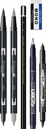 Set Caligrafie Incepatori - Set 6 Tombow [1]
