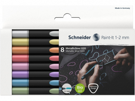 Linere - Set 8x Liner metalic Paint-It 020 1-2 mm, Schneider