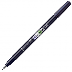 Markere Caligrafie - Marker Caligrafic Hard Fudenosuke Small Writing Black, Tombow