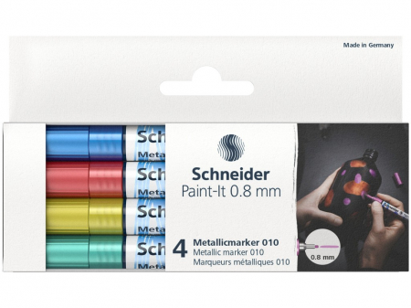 Creative - Set 4 Markere metalice Paint-It 010 0,8 mm Set 2, Schneider