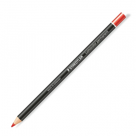 Brand - Marker Uscat Glasochrom Permanent Rosu, Staedtler