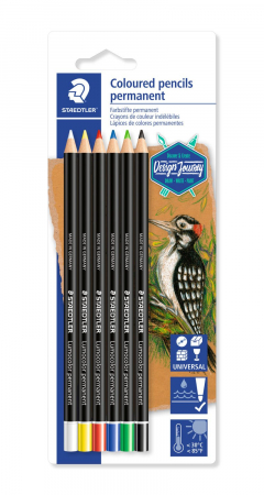 Brand - Set 6 culori Marker Uscat Glosochrom Permanent, Staedtler