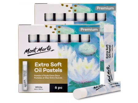 Mont Marte - Pastel ulei extra fin alb Mont Marte 6buc/set