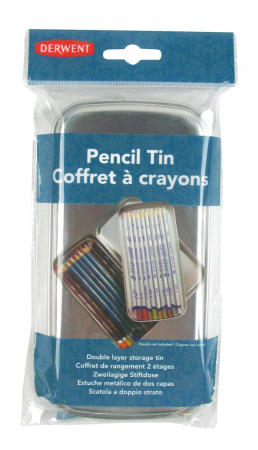 Accesorii - Penar Metalic Cu Despartitor Argintiu Professional, Derwent