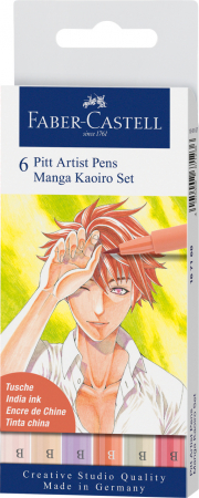 Desen - Pitt Artist Pen Brush Manga Set 6 Buc Kaiaro 2019 Faber-Castell