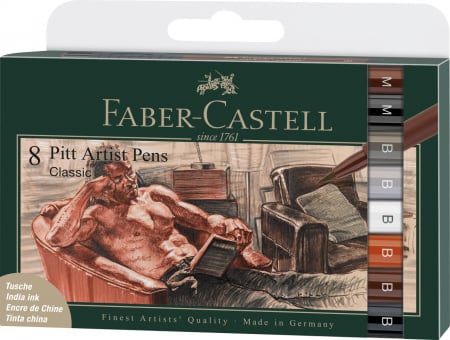 Pitt Artist Pen Fineliner - Pitt Artist Pen Set 8 Buc Classic Faber-Castell