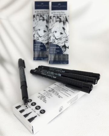 Pitt Artist Pen Set Manga 4 Buc Negru Faber-Castell [1]