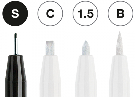 PITT ARTIST PEN SOFT BRUSH SET 4 BUC ALB+NEGRU FABER-CASTELL [1]