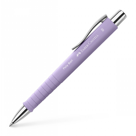 NOU - Pix cu mecanism GRIP LILA Poly Ball Faber-Castell
