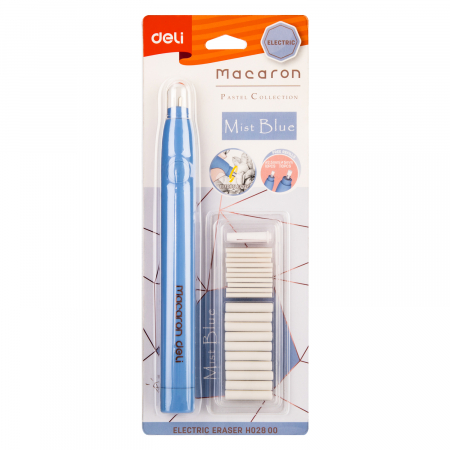Radiera Electrica Macaron Mist Blue, Deli
