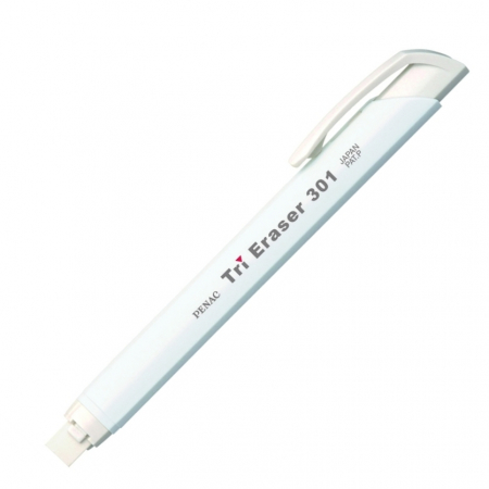 Penac - Radiera Mecanica Cauciuc Tri Eraser, Corp Alb, Penac