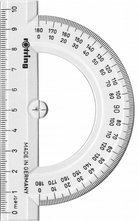 Rotring - Raportor Crystal 180Â°/10 cm Rotring