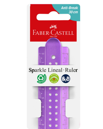 Rigle echere - Rigla 30 cm Sparkle Faber-Castell