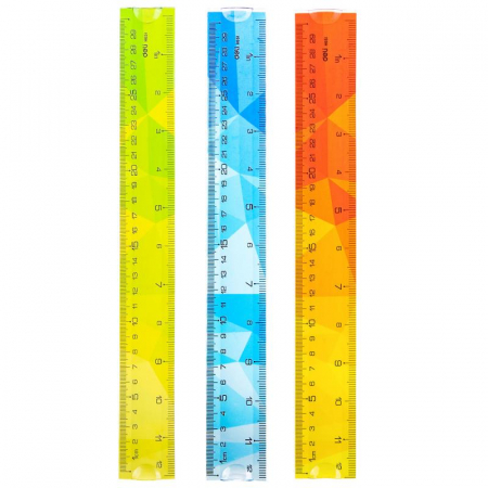 Rigle echere - Rigla 30 cm Multicolora Flexibila, Deli