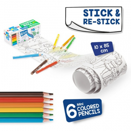 Rola din hartie autoadeziva pentru colorat 10 x 85 cm/rola ABC, CARIOCA [1]