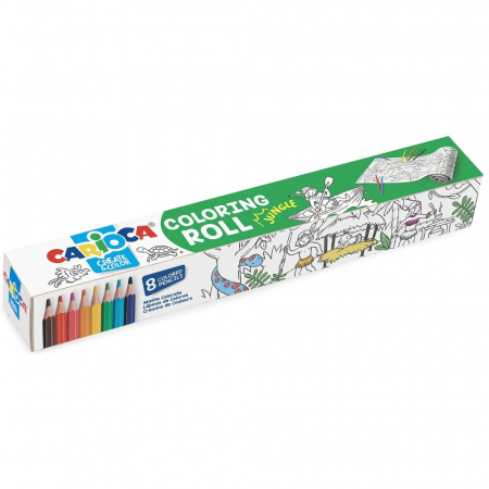 Carioca - Rola din hartie autoadeziva pentru colorat 130 x 198 cm/rola Jungle, CARIOCA