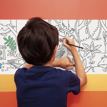 Rola din hartie autoadeziva pentru colorat 130 x 198 cm/rola Jungle, CARIOCA [2]