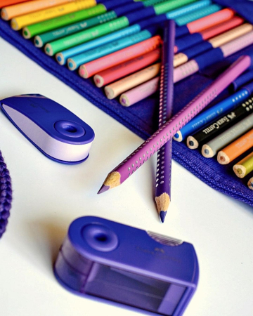 Rollup 20 creioane colorate Sparkle +1 Creion Sparkle + accesorii Faber-Castell [1]