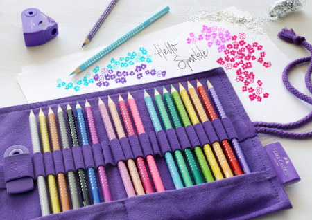 Rollup 20 creioane colorate Sparkle +1 Creion Sparkle + accesorii Faber-Castell [5]