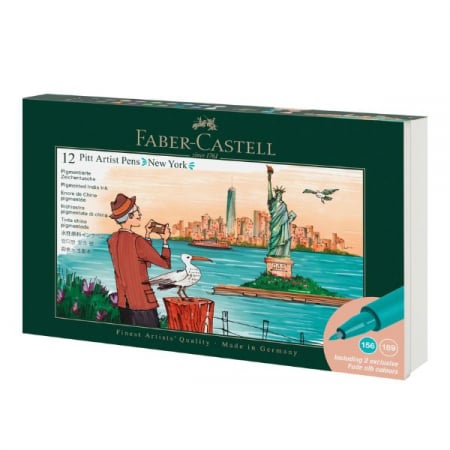 Faber-Castell - Set 12 Markere Pitt Artist Pen, Cities Edition New York, Faber-Castell