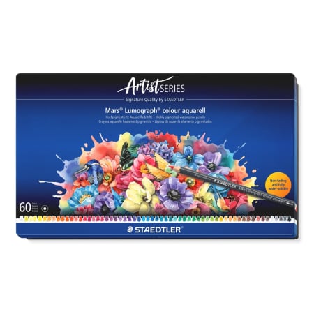 Brand - Set 60 Creioane Colorate Acuarelabile Mars Lumograph Colour Aquarell 104, Staedtler