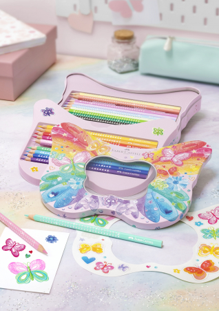 Set 20 Creioane Colorate Sparkle Butterfly Faber-Castell [3]