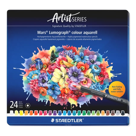 Brand - Set 24 Creioane Colorate Acuarelabile Mars Lumograph Colour Aquarell 104, Staedtler