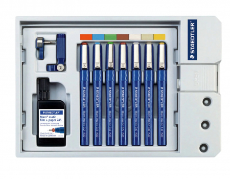 Brand - Set 7 buc Tragator Marsmatic (0.2, 0.3, 0.4, 0.5, 0.6, 0.8, 1.0), Staedtler