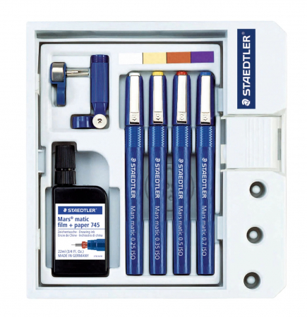 Staedtler - Set 4 buc Tragator Marsmatic (0,2, 0,3, 0,4, 0,5), Staedtler