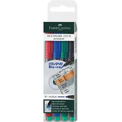 Instrumente de scris office - Set 4 culori Marker Permanent M Multimark Faber-Castell