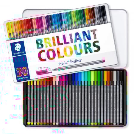 Set 30 culori Fineliner Triplus 0.3 mm Staedtler [1]