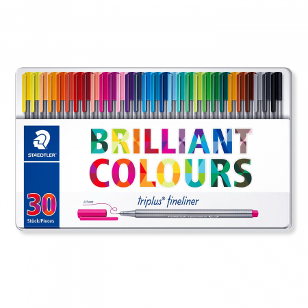 Linere - Set 30 culori Fineliner Triplus 0.3 mm Staedtler
