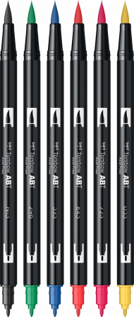 Set 6 Culori Primare Dual Brush Pen Tombow [3]