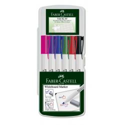 Instrumente de scris office - Set 6 culori Standard Marker Whiteboard Slim 1560 Faber-Castell