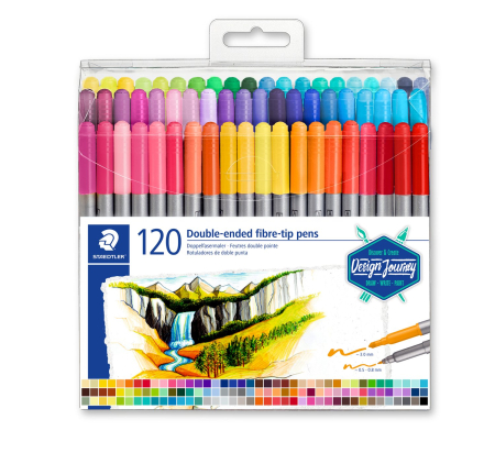 Staedtler - Carioca 2 Capete 0.5-0.8mm/3mm 120CUL/SET, Staedtler