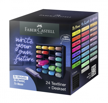 Textmarker 1548,1546,refill textmarker - Set Birou 24 buc Textmarker 46, Faber-Castell