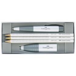 Creioane grafit Grip - Set Cadou White Edition Faber-Castell