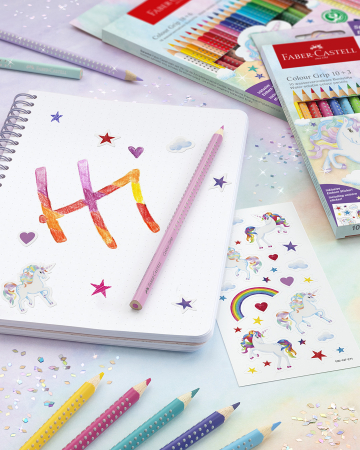Set Creioane Colorate 10+3 Culori Grip UNICORNI Faber-Castell [1]