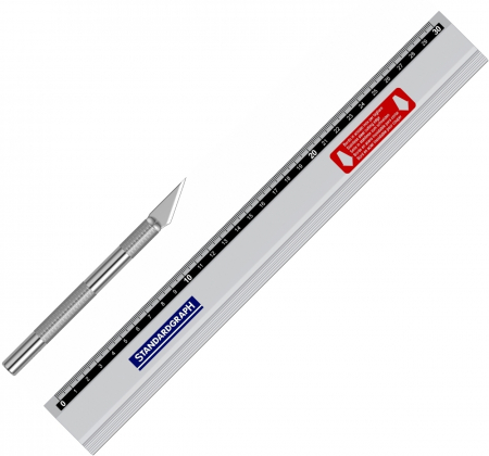 Set Cutter + Rigla Aluminiu 50 cm, Standardgraph [1]